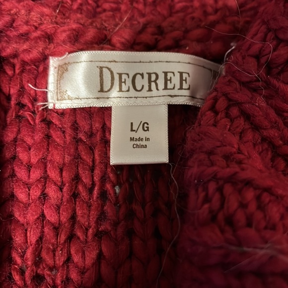 Decree mulberry size L sweater vest top with belt loops - Picture 2 of 3